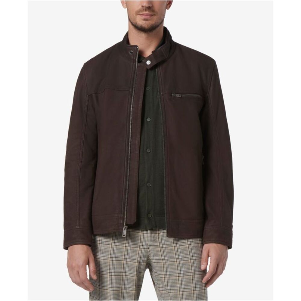 Andrew Marc Mens Norworth leather Straight Fit Biker Jacket, NWT
